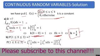 Download the video "CONTINUOUS RANDOM VARIABLES; Definition, Examples, Sketching. All are explained in this video."