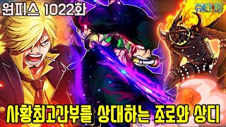 [원피스]드디어 사황최고간부 킹과 퀸을 상대하는 조로와 상디...