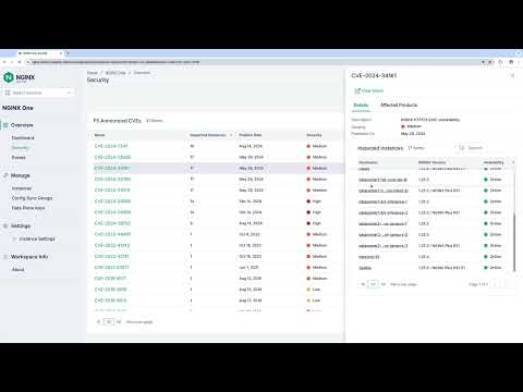 NGINX One Demo: Monitor Certificates and  CVE's