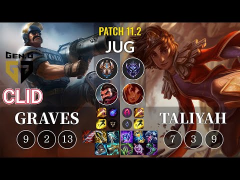 GEN Clid Graves vs Taliyah Jungle - KR Patch 11.2