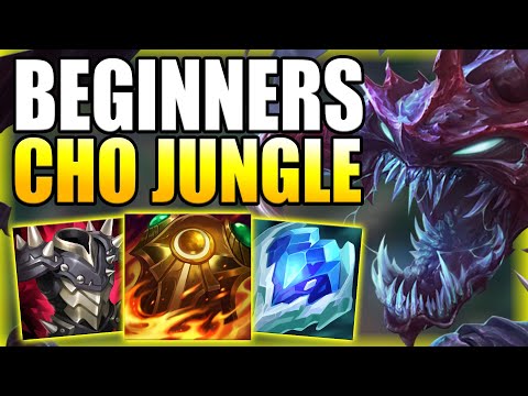 HOW TO PLAY CHO'GATH JUNGLE & HARD CARRY GAMES FOR BEGINNERS! - Gameplay Guide League of Legends