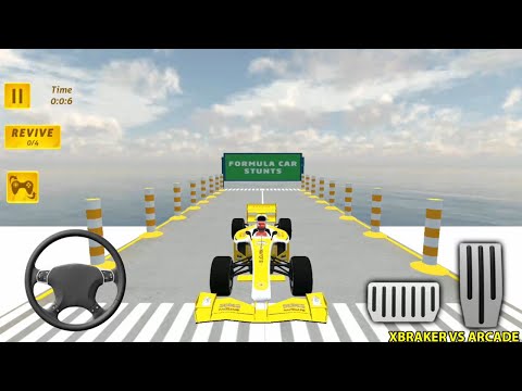 Impossible Formula Ramp Car Stunts: Levels 60 to 66 Completed Yellow Car Driving - Android Gameplay