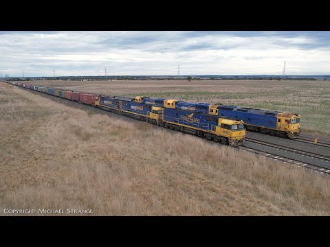 5AM5 Pacific National Container Train Arrival, Cross & Departing Gheringhap (29/4/2022) - PoathTV