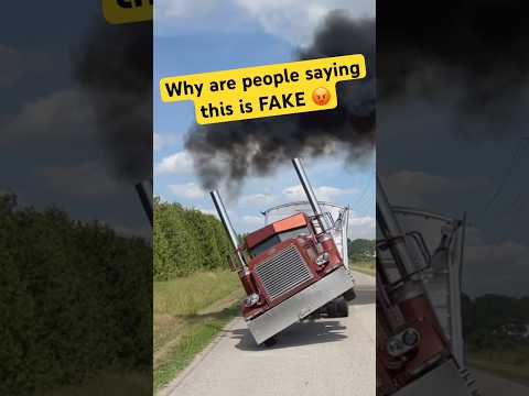 5000 hp semi truck almost flips over