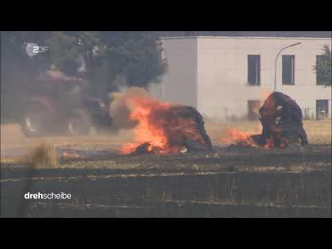 Flächenbrand greift auf Lagerhalle über # Beitrag ZDF Drehscheibe 26.07.2019