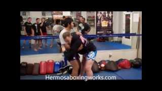 preview picture of video 'Muay Thai Clinch technique | Torrance Muay Thai | Boxing Works (310)371-1500'