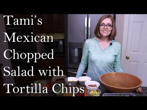 Mexican Chopped Salad With Crispy Tortilla Chips