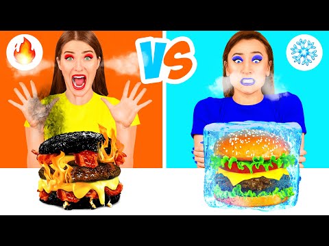 Hot vs Cold Food Challenge | Food Battle by PaRaRa Challenge
