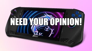 I Need Your Opinion