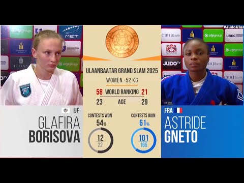 Glafira BORISOVA VS Astride GNETO Ulaanbaatar Grand Slam 2025 Bronze medal contest -52 kg