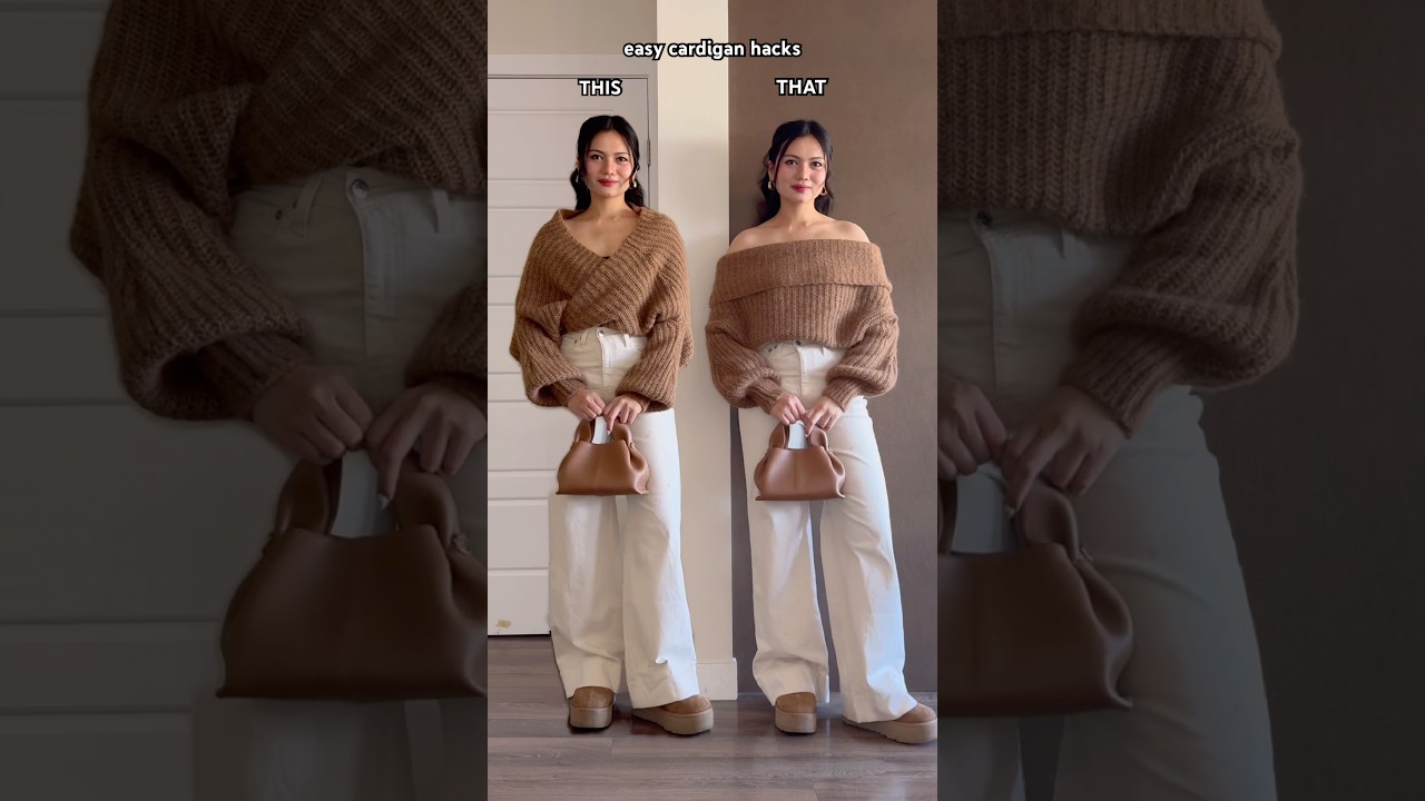 THIS OR THAT? Subscribe for more! #ootd #fashionhacks #fashion #fashiontips #fallfashion #cardigan