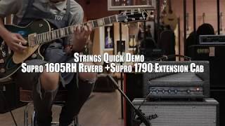 Video thumbnail for Strings Quick Demo : Supro 1605RH Reverb +Supro 1790 Extension Cab by Strings Shop