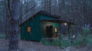 Where Time Stands Still: Rustic Forest Cabin in Rain and Heavy Wind, No Talking ASMR