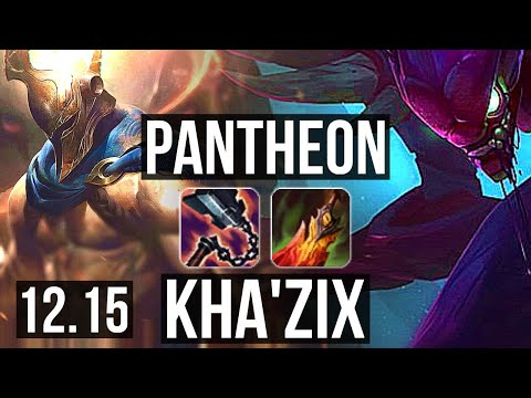 PANTHEON vs KHA'ZIX (TOP) | 7/0/6, 400+ games, Godlike | KR Master | 12.15