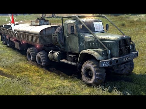 SPINTIRES 2014 Experimental Branch - The Plains Map - Old Kraz Truck + Utility Trailer Off Road