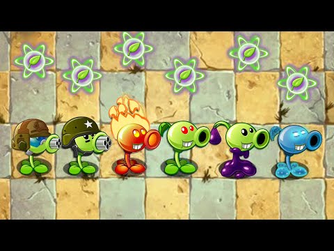 Every PEASHOOTER Chinese Version Power-Up Pharaoh & Mummified Gargantuar - PvZ 2 Challenges