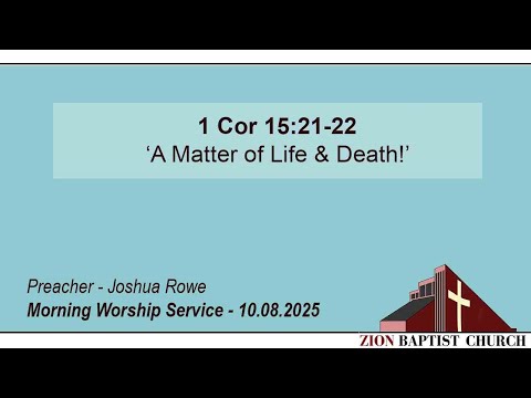 10.08.2025 Morning Worship  - Joshua Rowe