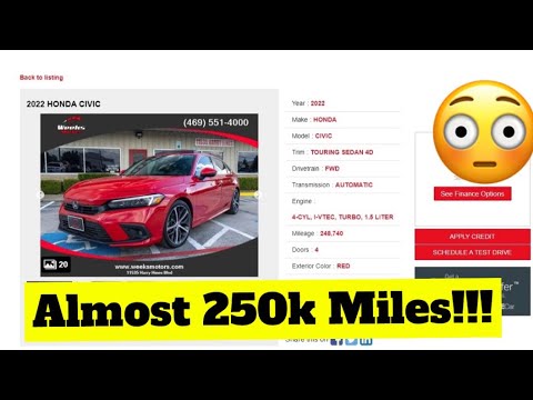 This Person Drove his 2022 Honda Civic 248,000 Miles in 1 YEAR!!!
