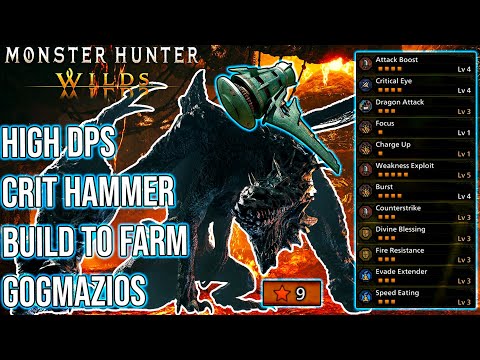 MH Wilds elemental HAMMER BUILD to farm GOGMAZIOS | Full Hunt Walkthrough
