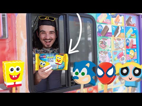 Ultimate Perfect Popsicle Challenge! (Spongebob, Spider-Man, Sonic, & Powerpuff!)