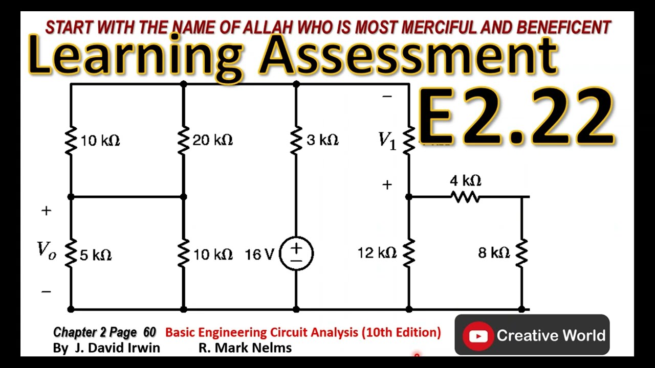 Chapter 2 Learning Assessment E 2.22 solution | Linear Circuit Analysis
