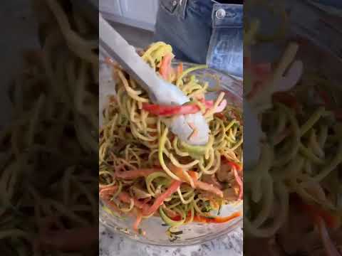 Thai Chicken Zucchini Noodles - the perfect low carb dinner recipe!