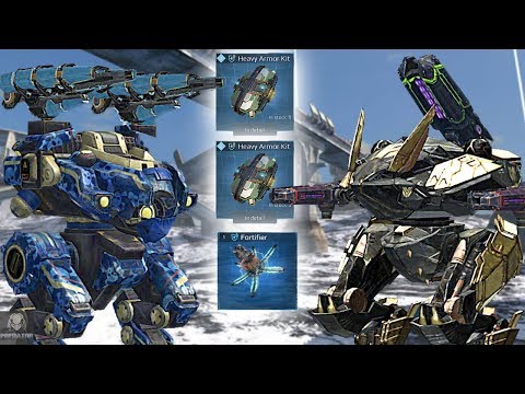 Armored Tank Robots Crushing Opponents - Armor Kits & Fortifier Upgrades | War Robots