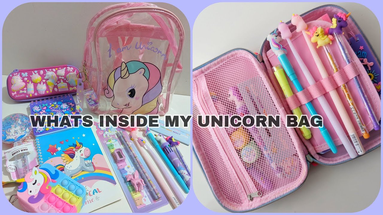 What's inside UNICORN BAG 🦄  | Unicorn Stationery Haul | Unicorn Pencil Case Unicorn Pen