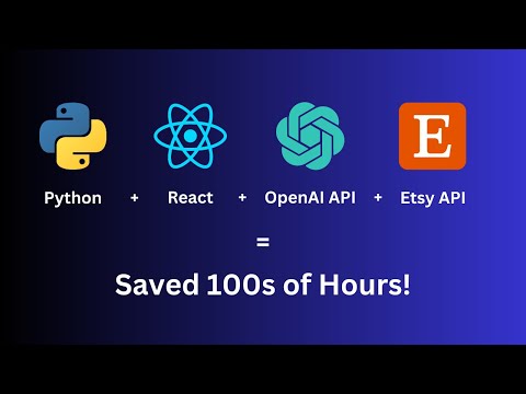 I've used GPT-3.5 to automate Etsy listing creation (OpenAI API, Etsy API, React, Flask)
