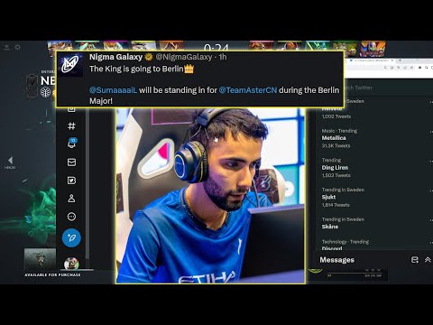 Nigma confirm Sumail will stand-in for Team Aster at Berlin Major
