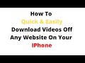 How To Download Any Video From Any Site On Iphone