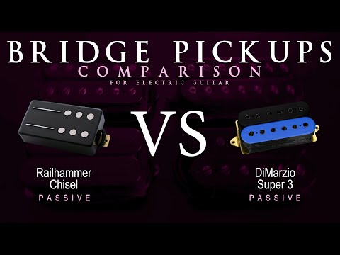 Railhammer CHISEL vs DiMarzio SUPER 3 - Passive Bridge Guitar Pickup Comparison Tone Demo
