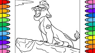 The Lion Guard Coloring Pages | Coloring Kion Roars as Simba