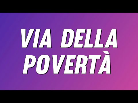 Fabrizio De André - Via della povertà (Testo)