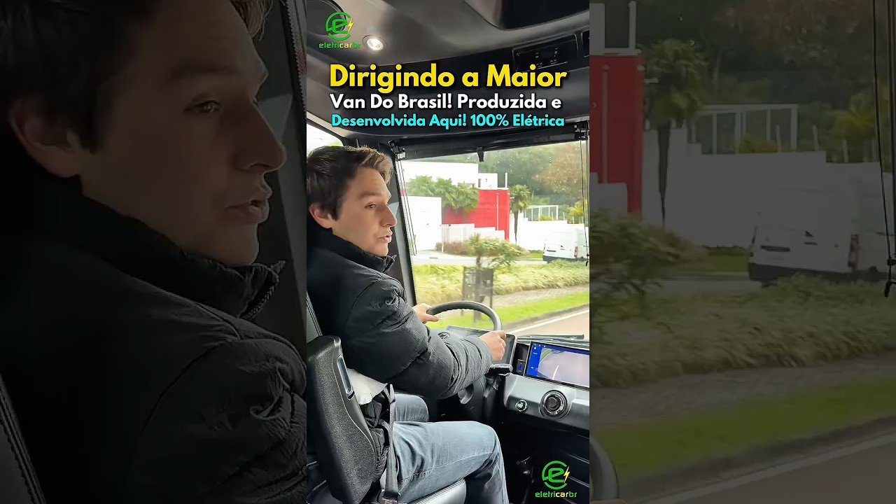 Dirigindo a Maior Van que você Conhece, Produzida e Desenvolvida no Brasil (100% Elétrica) Arrow
