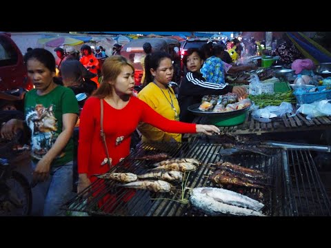 Chamkar Doung And Veng Sreng Street Food - Cambodian Village Food In Th Evening