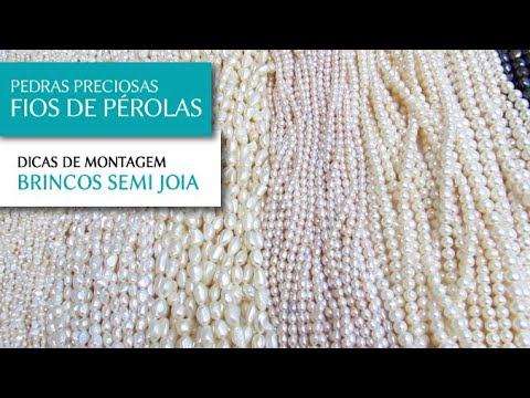 Fios de Pérolas de rio Naturais para Montagem de Semi Joias - Pedra Mística