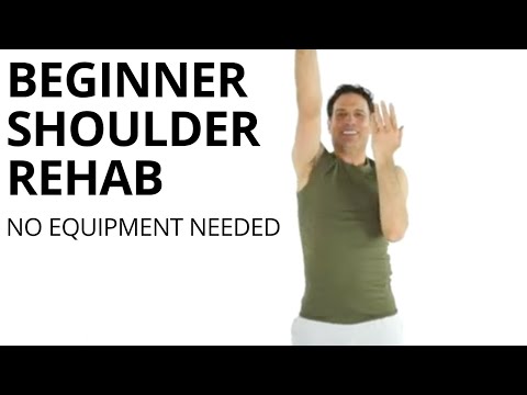 Beginner Shoulder Rehab Exercises for Scapular Stabilization and Rotator Cuff- NO EQUIPMENT