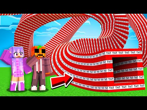 We enter the LONGEST TNT Portal in Minecraft!