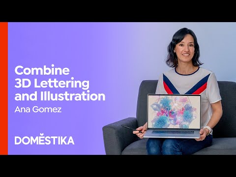 Digital 3D Lettering with Illustrated Elements - A course by Ana Gomez Bernaus | Domestika English
