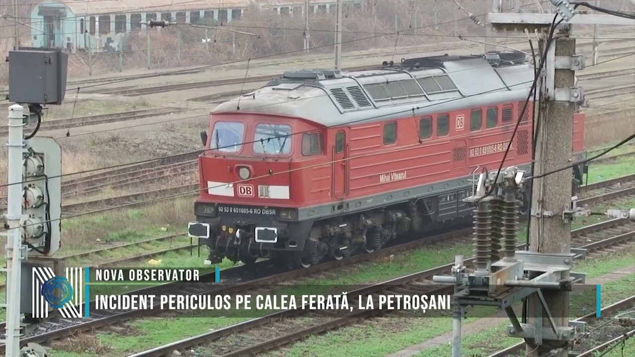 Incident periculos pe calea ferată, la Petroșani