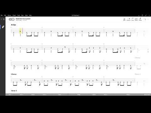 Hold On I'm Comin' ( Sam & Dave ) ,Tablatura e base Senza Basso - Backing bass track - NO BASS