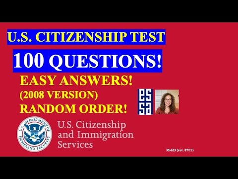 2022 - 100 domande di educazione civica (VERSIONE 2008) per il test di cittadinanza statunitense ...