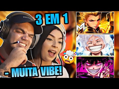 React - Kaleb - AniRap + Gilgamesh (Fate) - M4rkim + LUFFY - GEAR 5 - MhRap