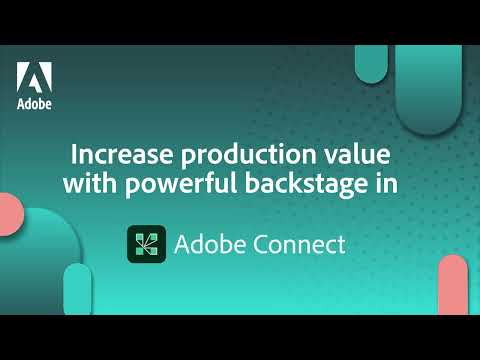 Increase production value with powerful backstage