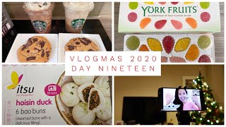 VLOGMAS 2020 - DAY 19 - FUN ZOOM CALL, BAO BUNS & AN UNEXPECTED END TO THE DAY