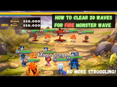 How To Clear 20 Waves In Fire Monster Wave!!! (Subjugation)