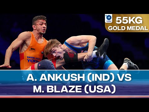 Gold Medal • FS 55Kg • Ankush ANKUSH (IND) vs. Marcus Glenn BLAZE (USA)