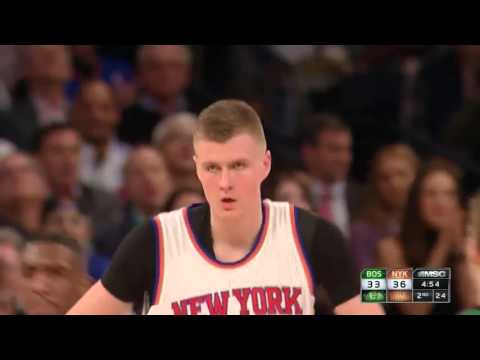 Kristaps Porzingis vs Boston Celtics 02.02.2016 (10Pts)
