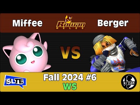 Rowan SSBM Fall 2024 #6: Miffee (Puff) Vs. Berger (Sheik) - WS